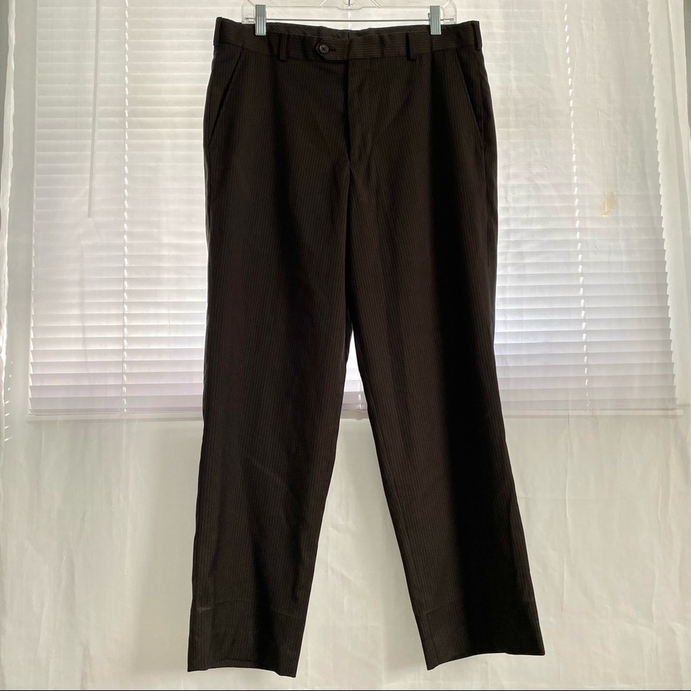 George Black Pinstripe Dress Pants